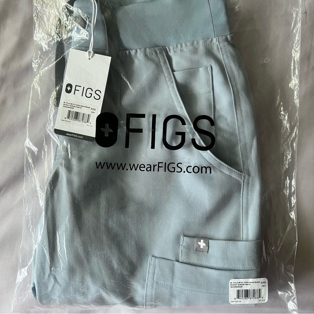 FIGS Dusty blue Yola scrub pants XXS